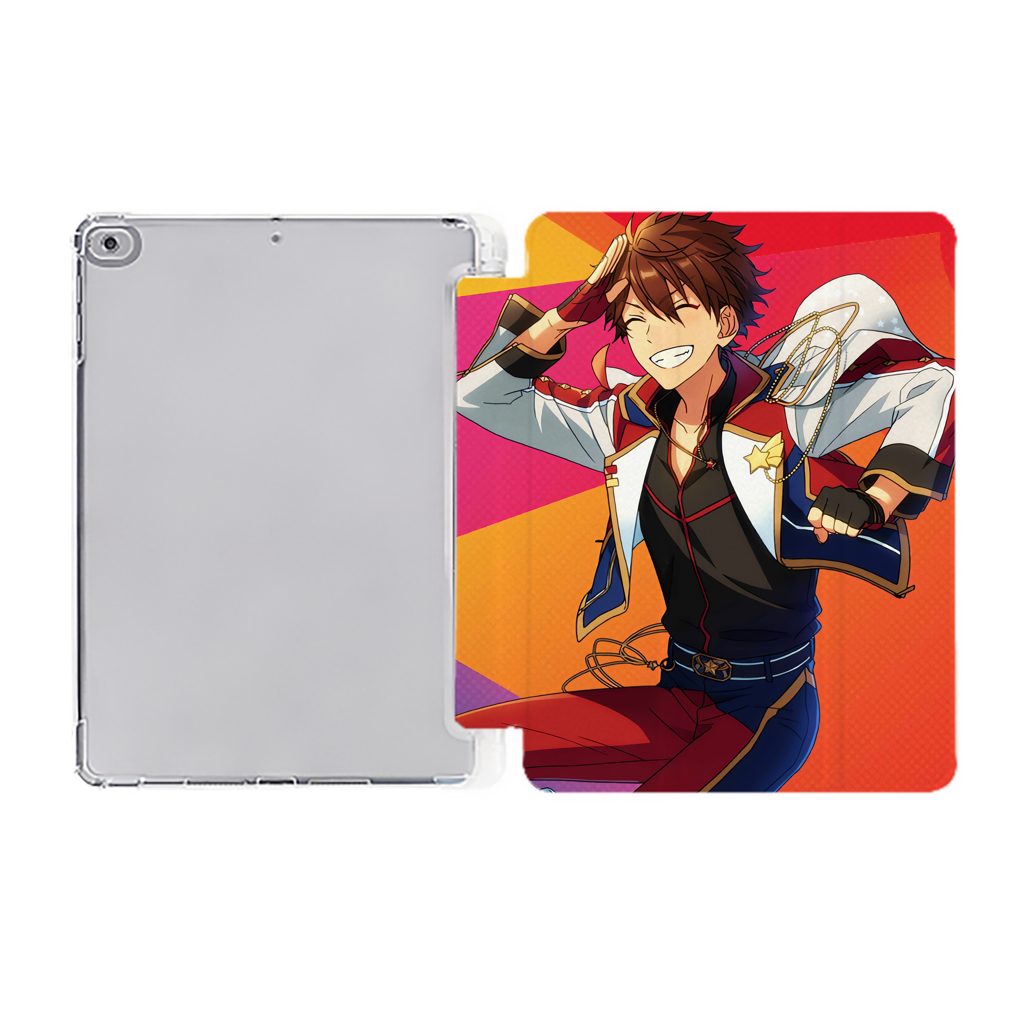 （画像用） あんさんぶるスターズ! Ensemble Stars IPad ケース ペン収納付き 三つ折りスタンド PUレザー×シリコン 対応機種9.5/10.5/10.9インチ